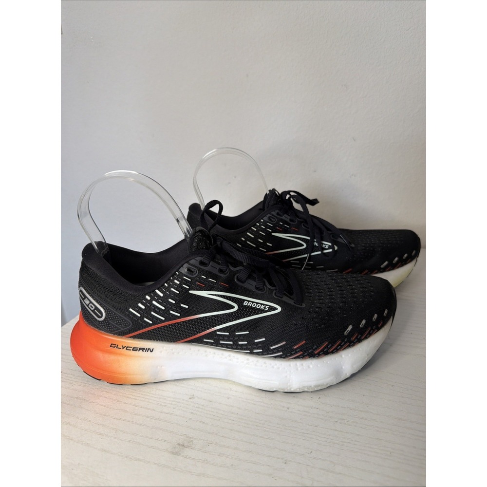 Brooks Glycerin 20 Shoes Womens Size 9 B Red Black Mesh Running Sneakers